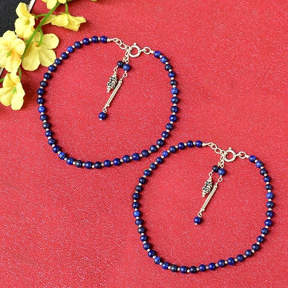 Blue Lapis Lazuli Anklet - GOOD HABITSS
