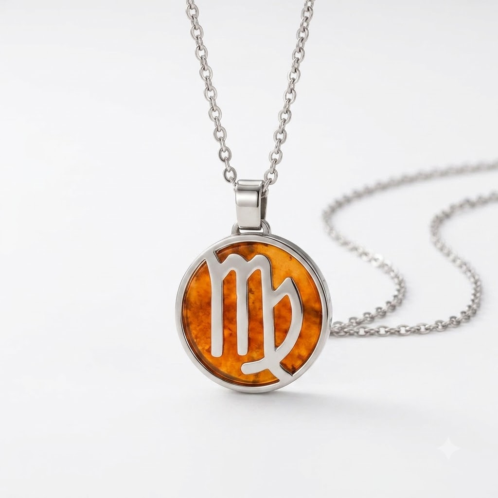 Virgo Zodiac Pendant – Crystal-Inspired Jewellery – Good Habiitss
