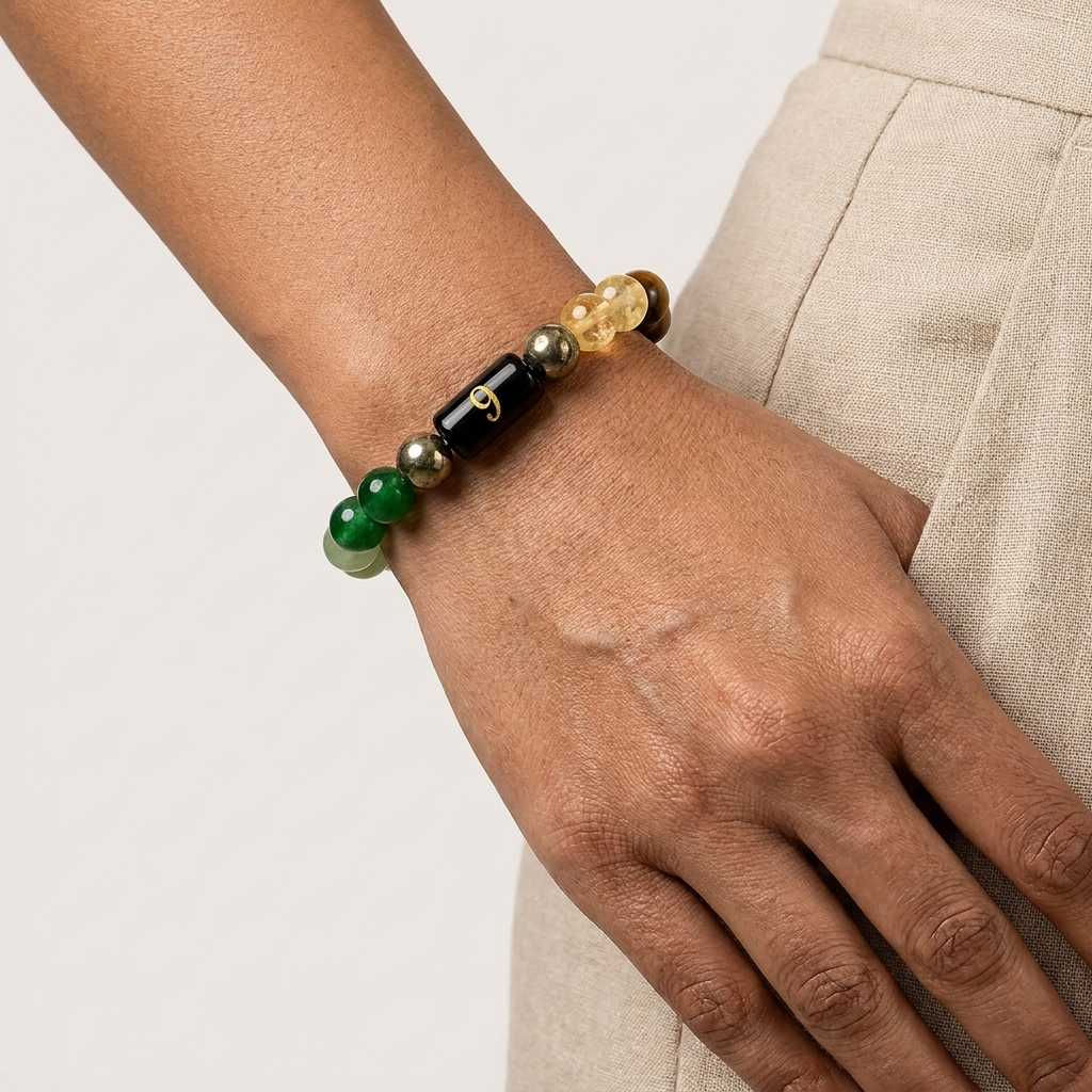 Mulank 9 Bracelet – Natural Crystal Numerology Jewellery – Good Habiitss