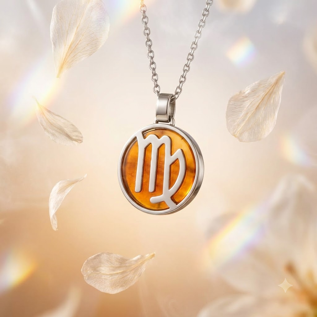 Virgo Zodiac Pendant – Crystal-Inspired Jewellery – Good Habiitss