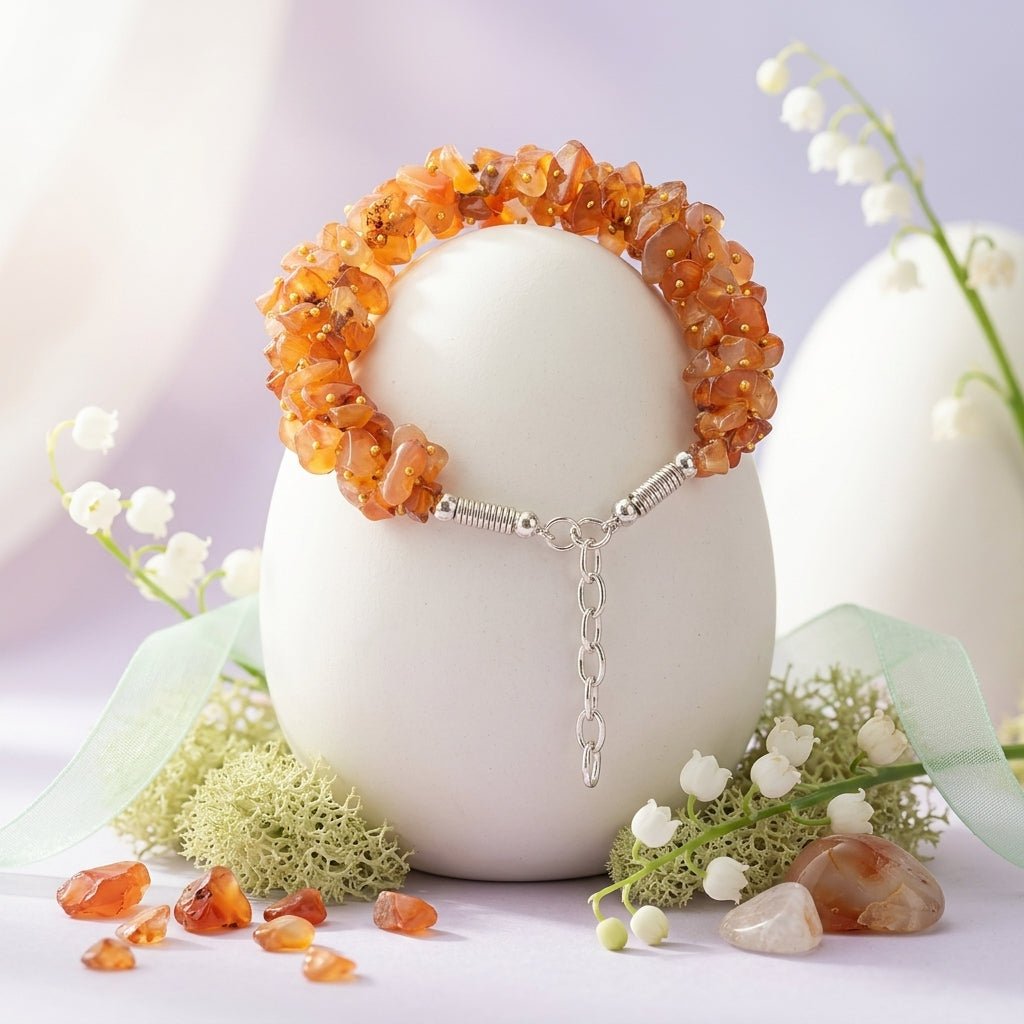 Carnelian Chips Bracelet - GOOD HABITSS
