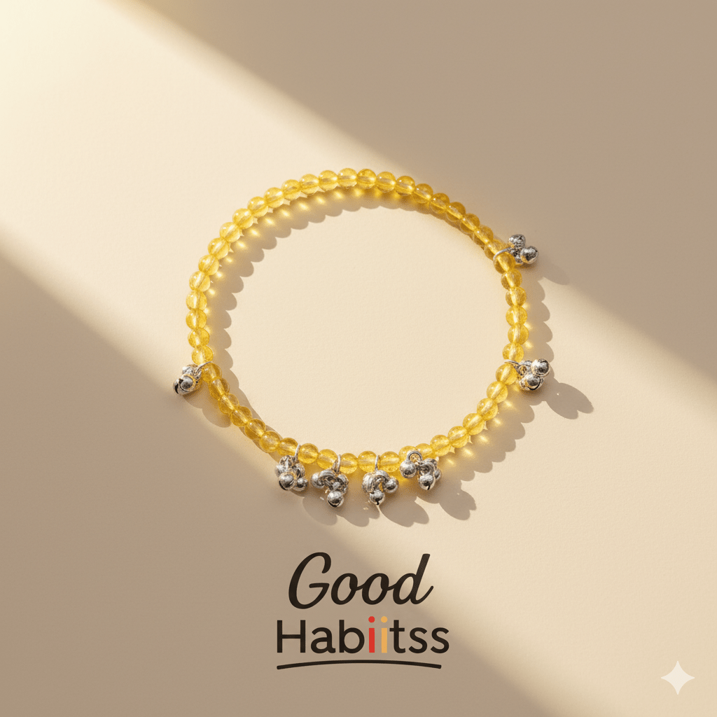 Citrine Anklet - GOOD HABITSS