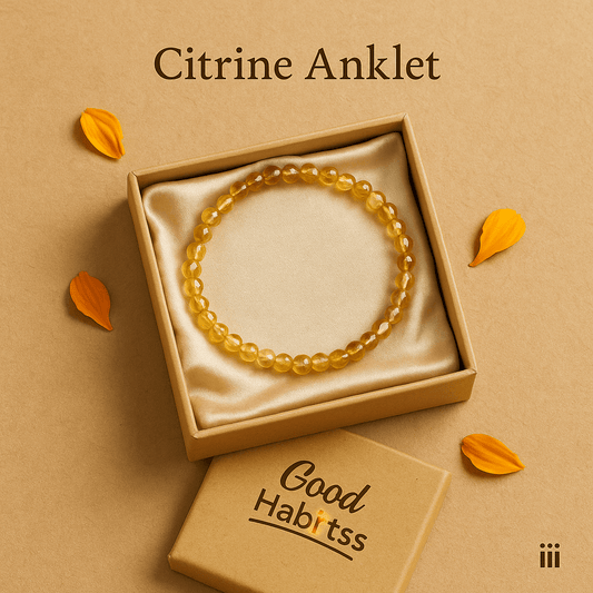 Citrine Anklet - GOOD HABITSS