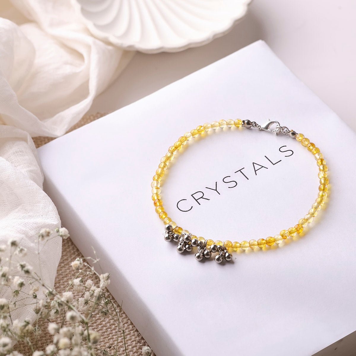 Citrine Anklet - GOOD HABITSS