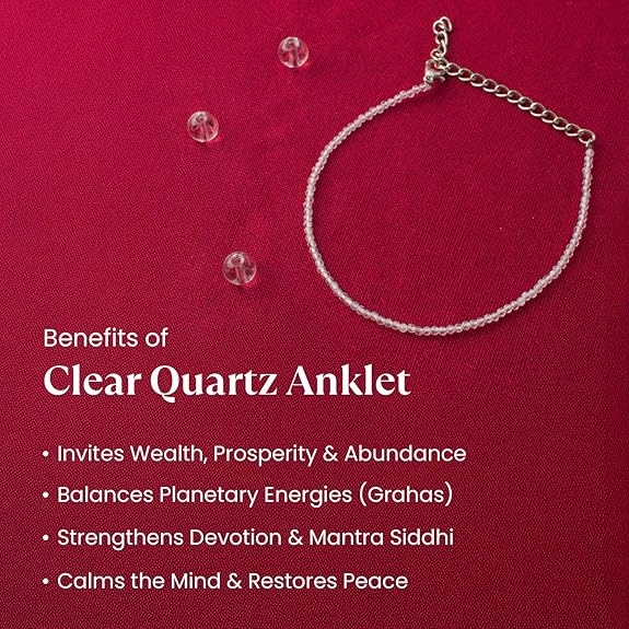 Clear Quartz Anklet - GOOD HABITSS