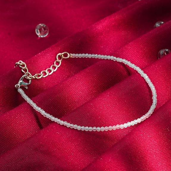 Clear Quartz Anklet - GOOD HABITSS