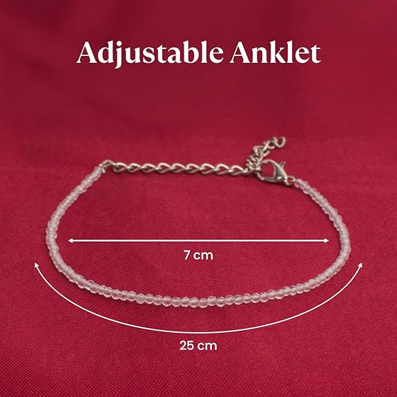 Clear Quartz Anklet - GOOD HABITSS