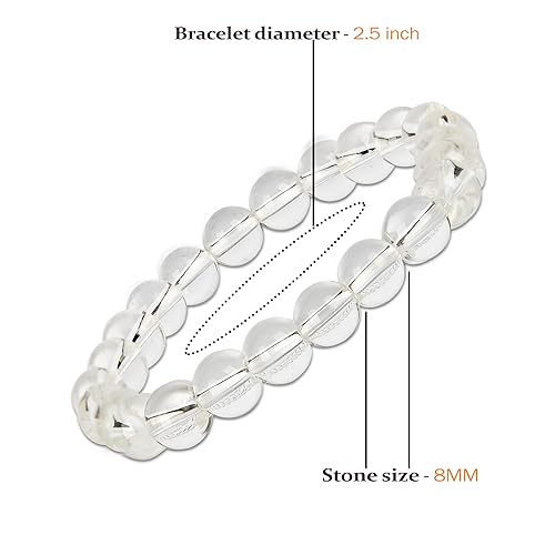 Clear Quartz Bracelet (8 MM) - GOOD HABITSS