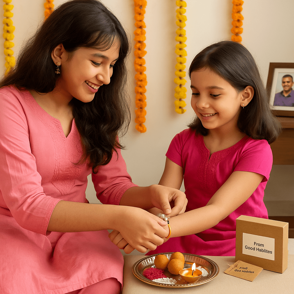 Clear Quartz Healing Rakhi - GOOD HABITSS
