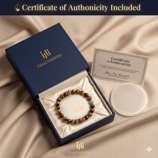 Dhan Yog Bracelet I FREE Selenite Charging Plate I Certificate of Authenticity - GOOD HABITSS