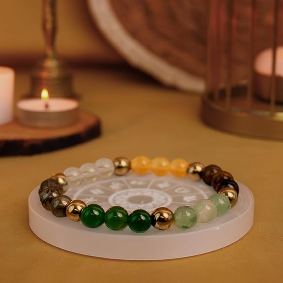 Dhan Yog Bracelet I FREE Selenite Charging Plate I Certificate of Authenticity - GOOD HABITSS