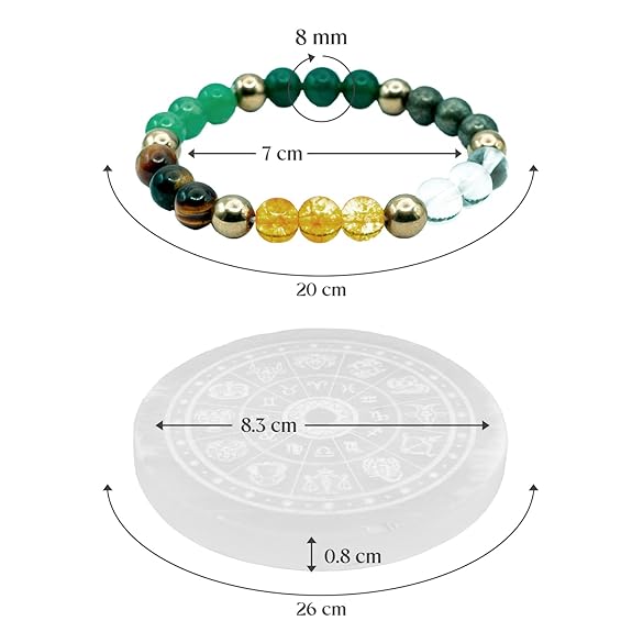 Dhan Yog Bracelet I FREE Selenite Charging Plate I Certificate of Authenticity - GOOD HABITSS