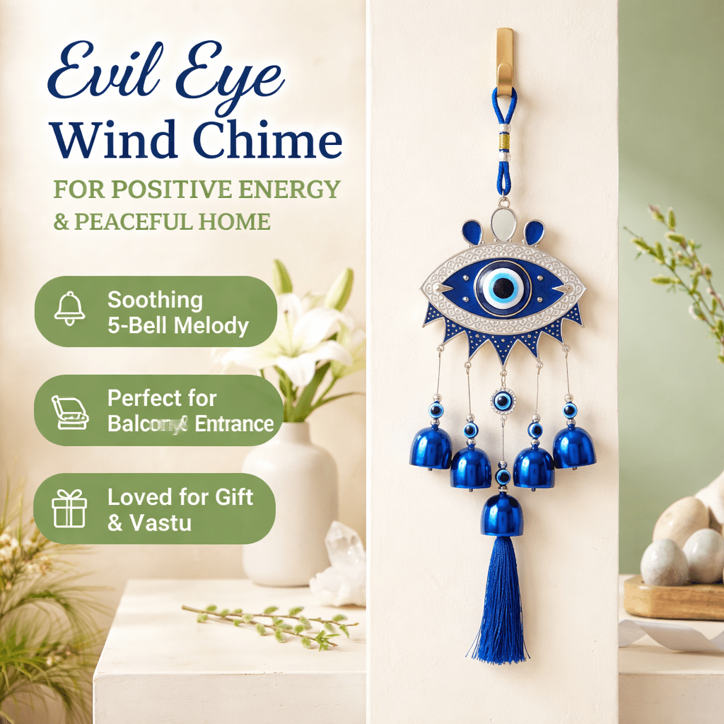Evil Eye Wind Chime for Positive Energy & Peaceful Ambiance - GOOD HABITSS