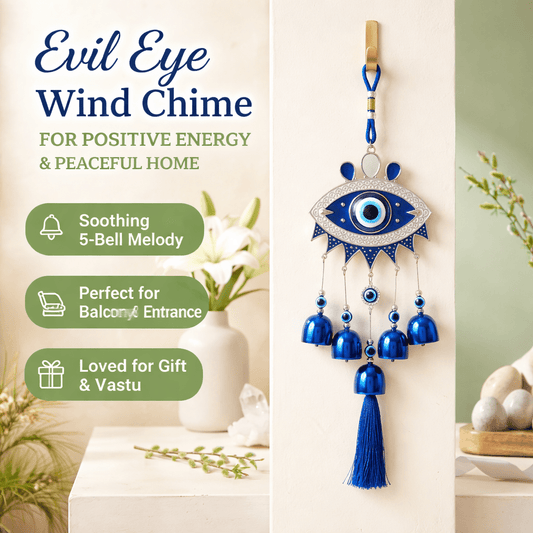 Evil Eye Wind Chime for Positive Energy & Peaceful Ambiance - GOOD HABITSS