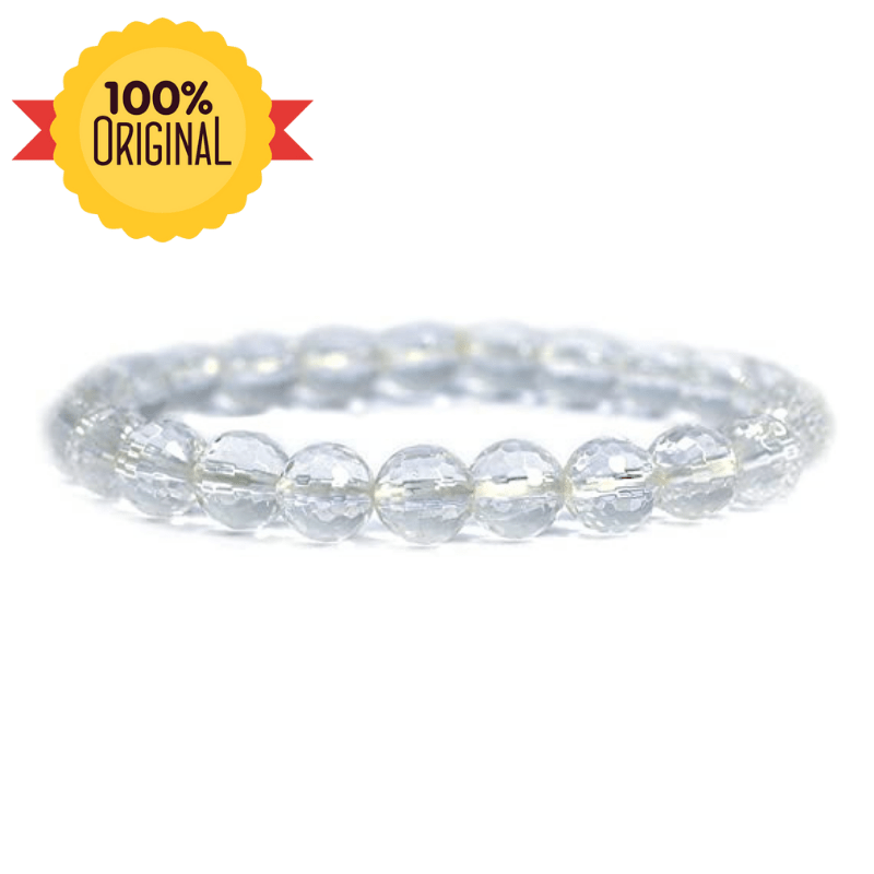 Faceted Clear Quartz Bracelet - GOOD HABITSS