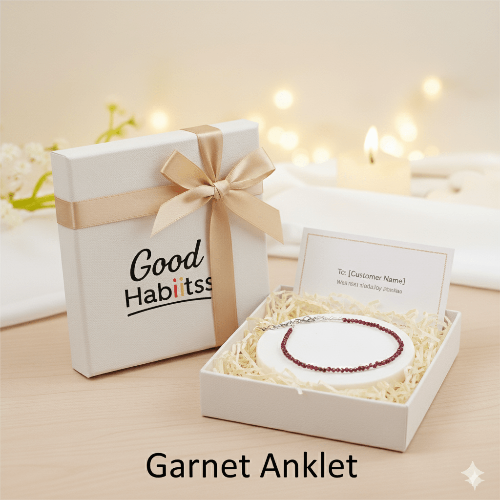 Garnet Anklet - GOOD HABITSS