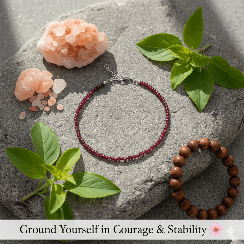 Garnet Anklet - GOOD HABITSS
