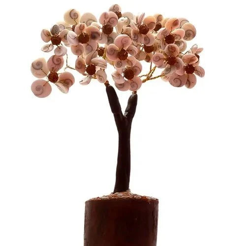 Gomti Chakra Tree with Beads Rudraksha (White and Brown) - GOOD HABITSS