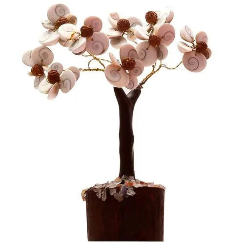 Gomti Chakra Tree with Beads Rudraksha (White and Brown) - GOOD HABITSS