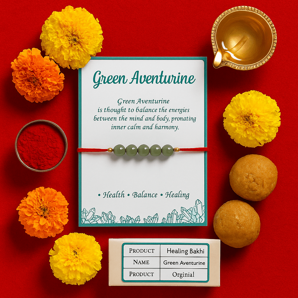 Green Aventurine Healing Rakhi - GOOD HABITSS