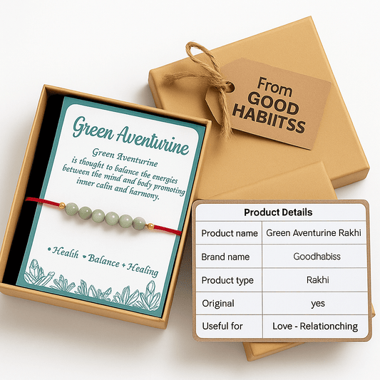 Green Aventurine Healing Rakhi - GOOD HABITSS