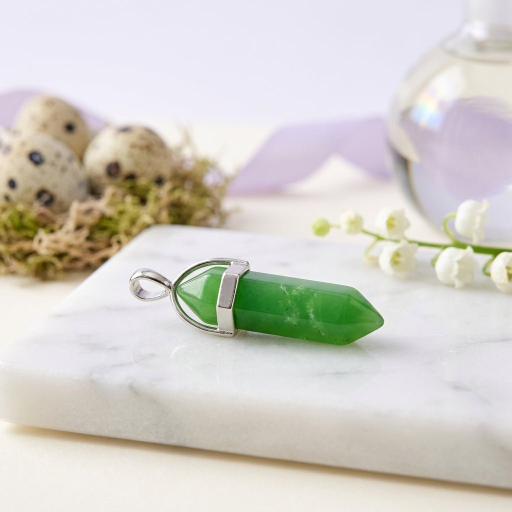 Green Aventurine Pencil Pendant - GOOD HABITSS