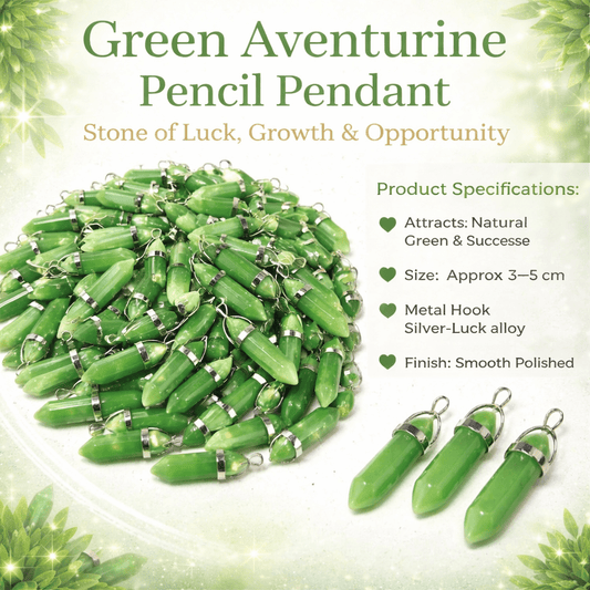 Green Aventurine Pencil Pendant - GOOD HABITSS