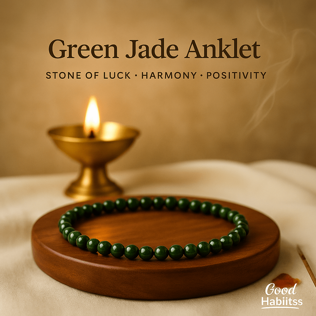 Green Jade Anklet - GOOD HABITSS