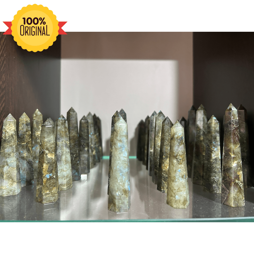 Labradorite Crystal Tower Wand - GOOD HABITSS