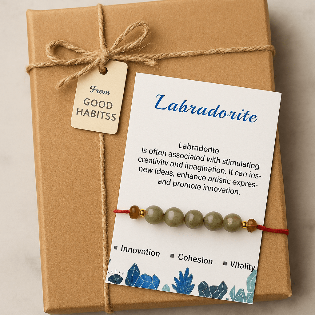 Labradorite Healing Rakhi - GOOD HABITSS