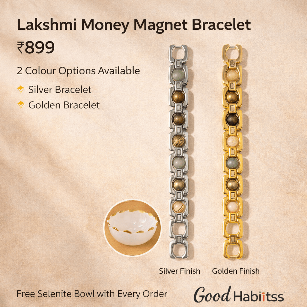 Lakshmi Money Magnet Bracelet + Free selenite Bowl - GOOD HABITSS