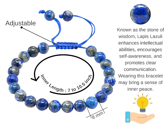 Lapis Lazuli Bracelet (8 MM) - GOOD HABITSS