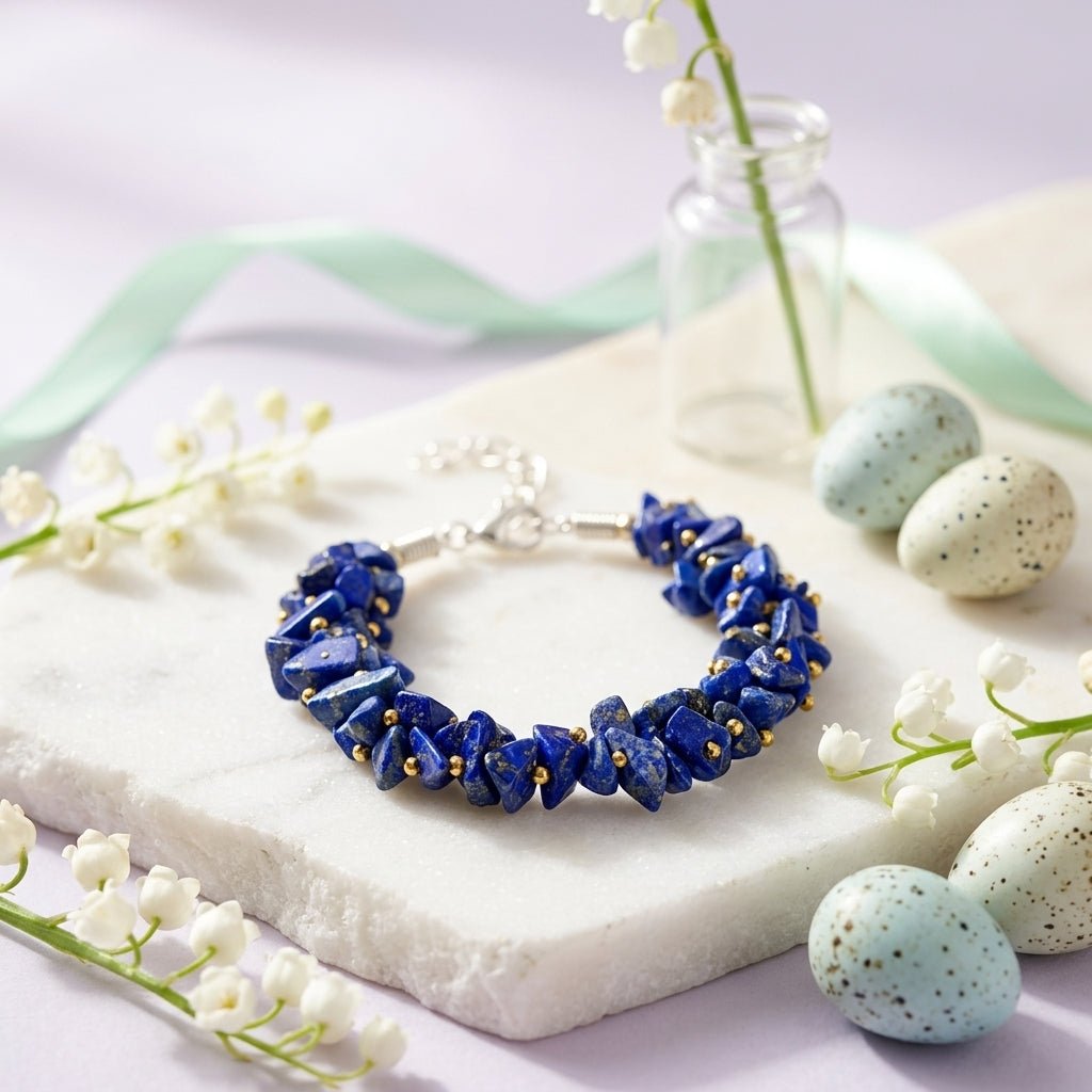 Lapis Lazuli Chips Bracelet - GOOD HABITSS