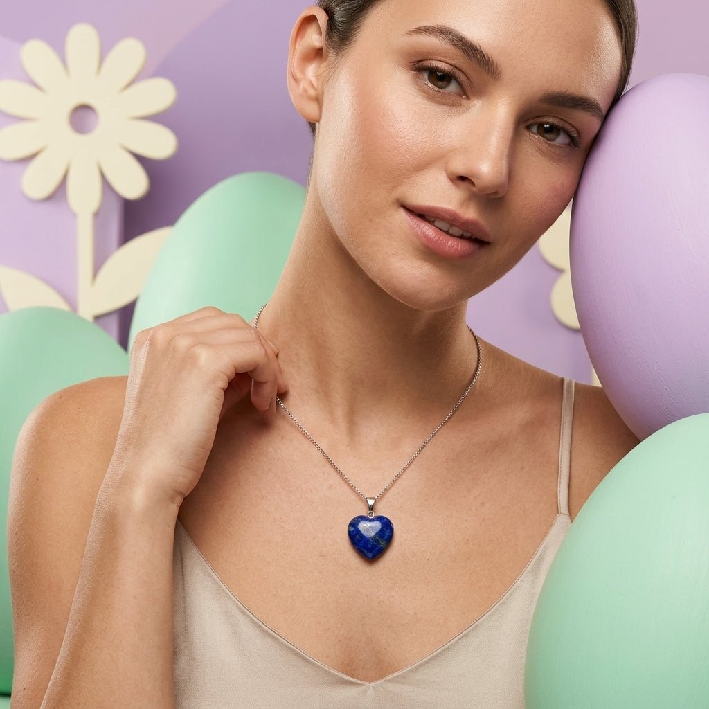 Lapis Lazuli Heart Pendant - GOOD HABITSS