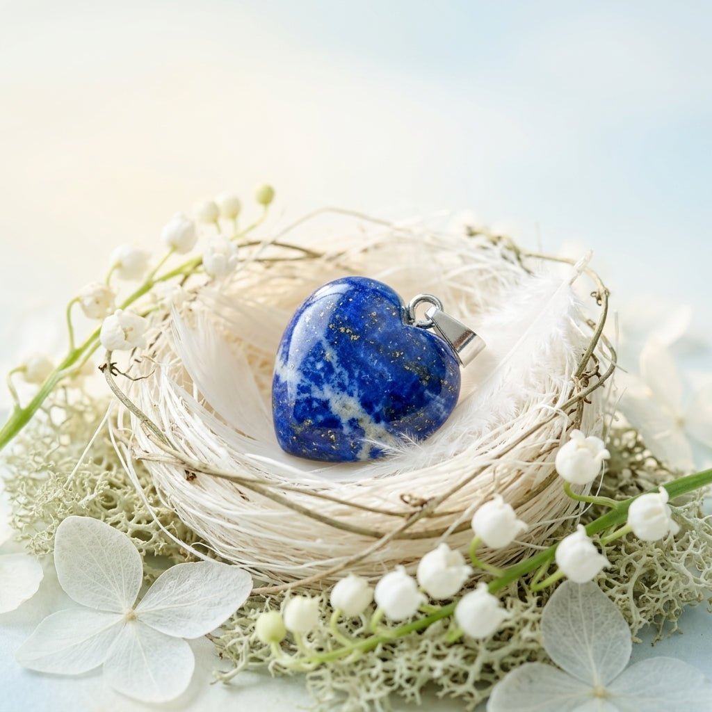 Lapis Lazuli Heart Pendant - GOOD HABITSS