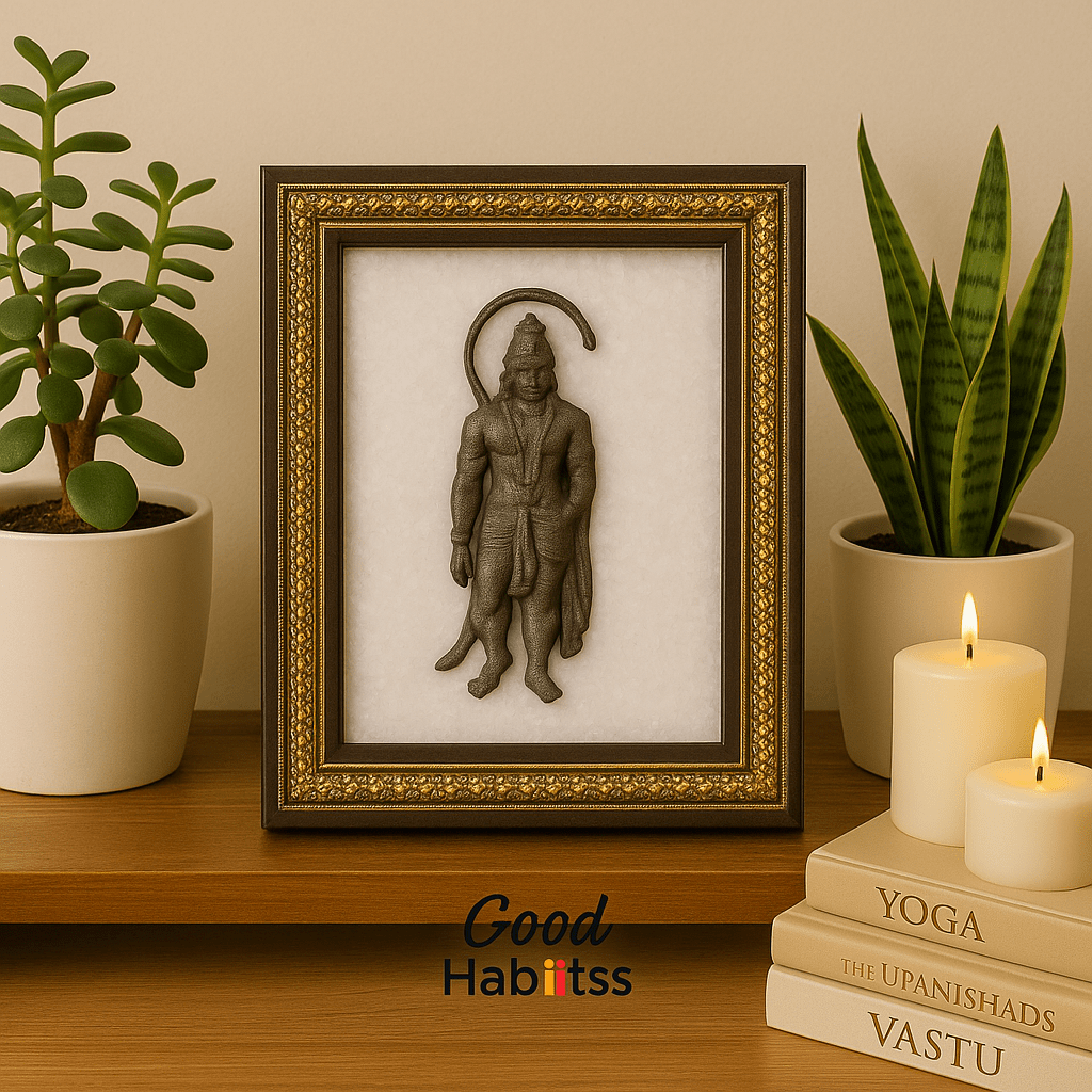Lord Hanuman Pyrite & Selenite Healing Frame - GOOD HABITSS
