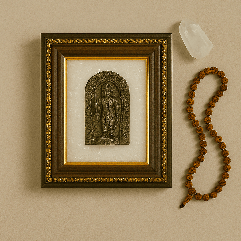 Lord Vishnu Pyrite & Selenite Healing Frame - GOOD HABITSS