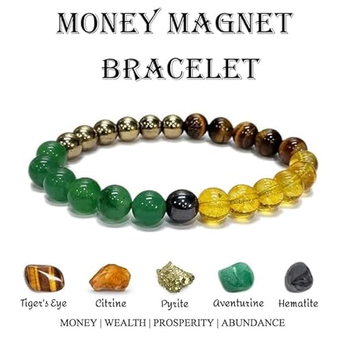 Money Magnetic Crystal Bracelet Stone Beads 8mm - GOOD HABITSS