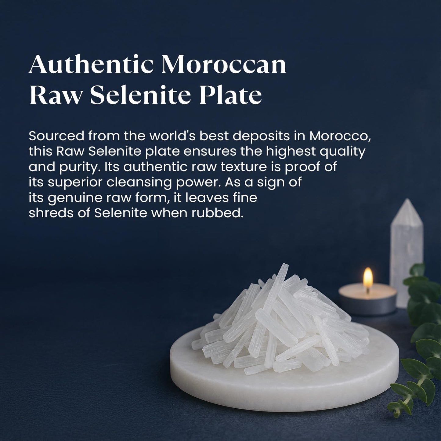 Moroccan Selenite Plate - GOOD HABITSS