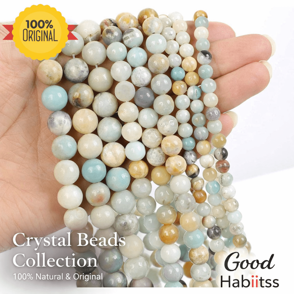 Multi Amazonite Round Beads String - GOOD HABITSS
