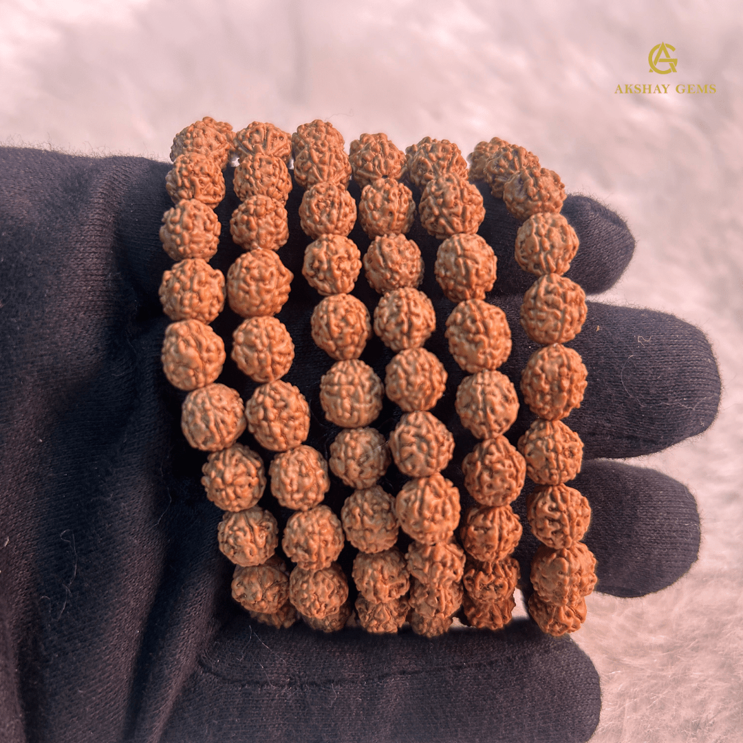 Natural 5 MUKHI RUDRAKSHA BRACELET - GOOD HABITSS