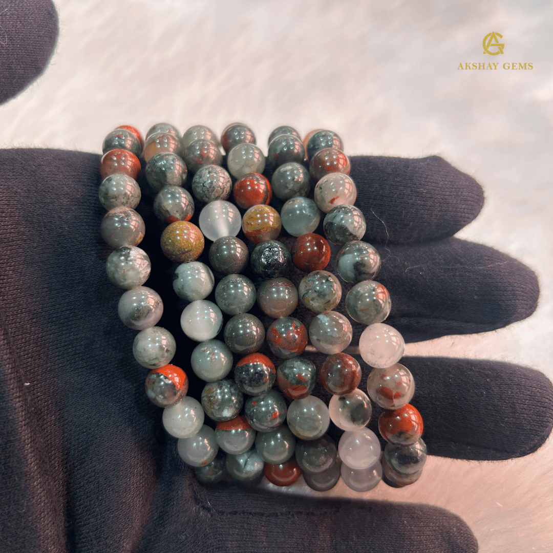 Natural African Bloodstone Bracelet - GOOD HABITSS