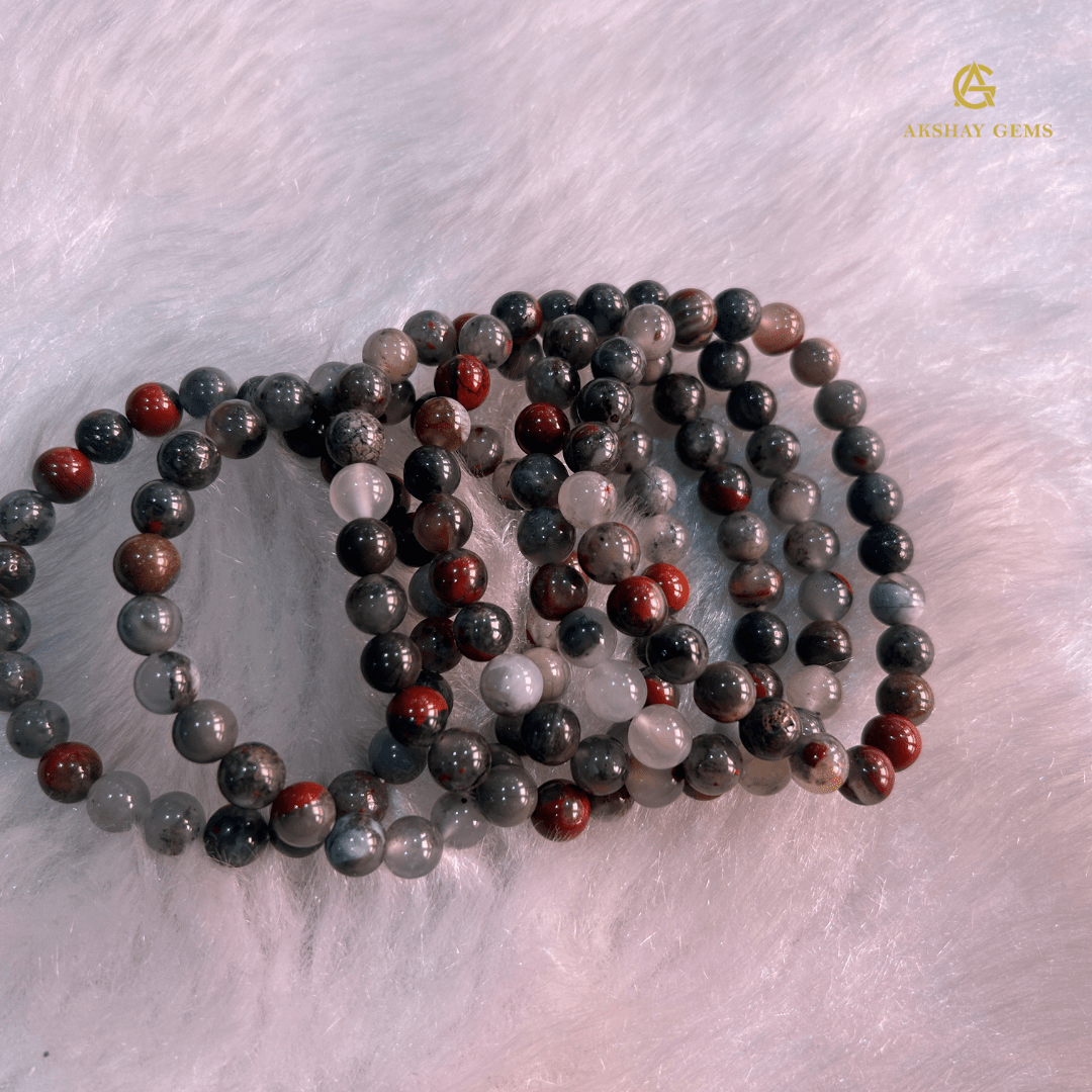 Natural African Bloodstone Bracelet - GOOD HABITSS