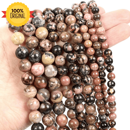 Natural Black Rhodonite String - GOOD HABITSS