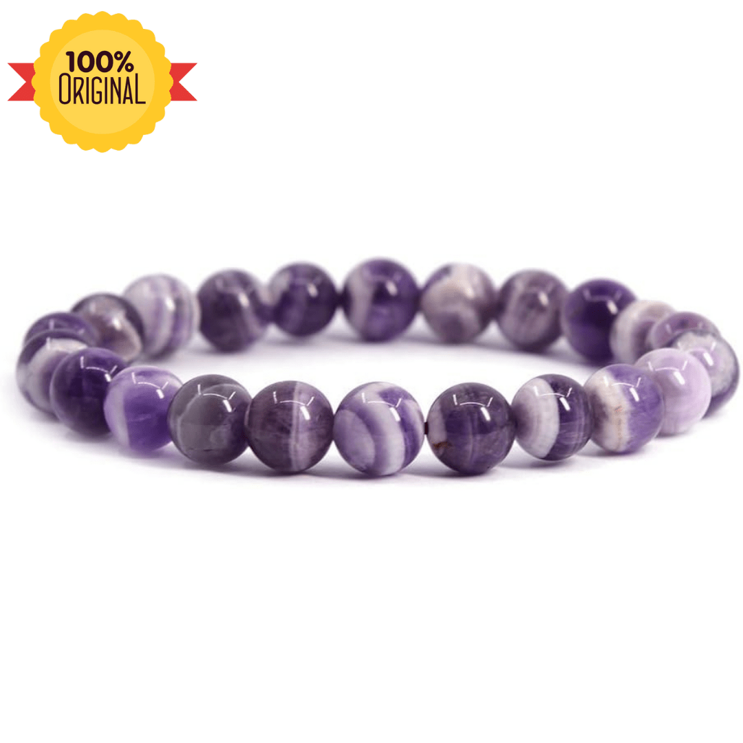 Natural CHEVRON AMETHYST BRACELET - GOOD HABITSS