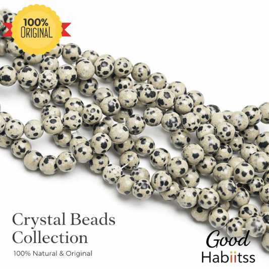Natural Dalmation Jasper Round Beads Healing Gemstone Loose Beads - GOOD HABITSS