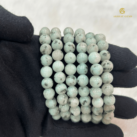 Natural Kiwi Jasper Bracelet - GOOD HABITSS