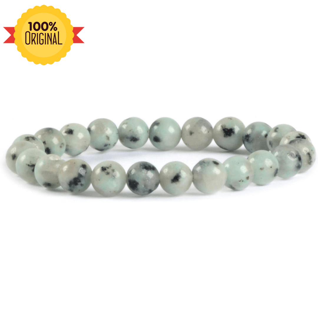 Natural Kiwi Jasper Bracelet - GOOD HABITSS