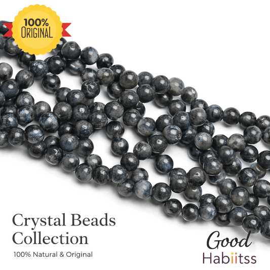 Natural Larvikite Round Beads Healing Gemstone Loose Beads - GOOD HABITSS
