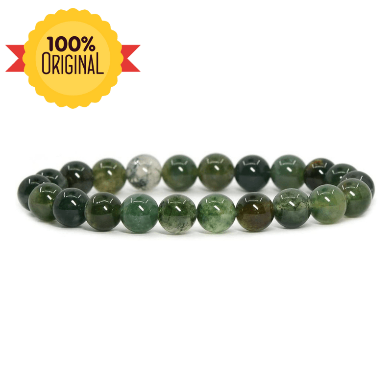 Natural Moss Agate Bracelet - GOOD HABITSS